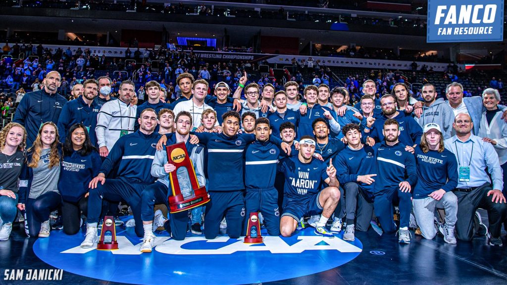 fanco new to college wrestling - photo of penn state wrestling team from 2022 ncaa championships